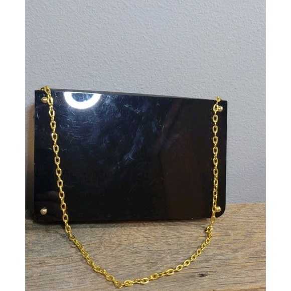 Judith Leiber Handbags - Vintage Judith Leiber Overture Womens Alexis Handbag Black Resin